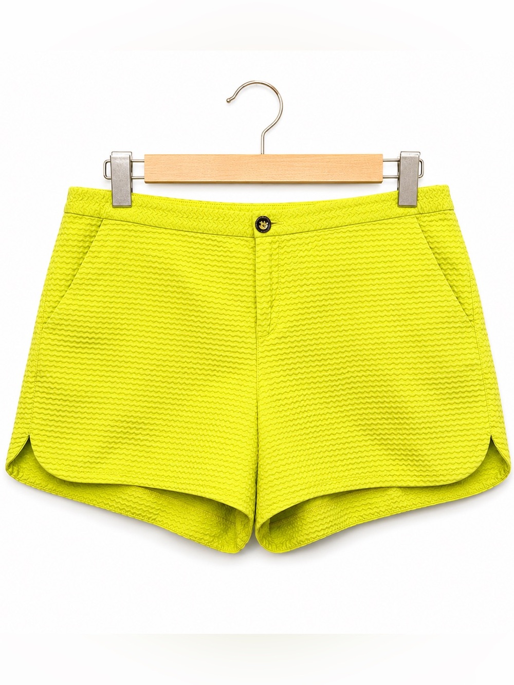 Lilly Pulitzer‎ Lime Green Textured Seersucker Cotton Shorts Size 12 Preppy